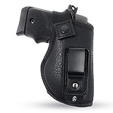IWB Gun Holster by PH - Concealed Carry Soft Material - Soft Interior - Fits Most Small 380, Keltec, Sig P238, S&W Bodyguard .380 - Remington RM .380 - Ruger TCP - Seecamp LWS32 LWS38 (Right)