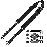 2 Point Sling for Ar - 15 Ar Sling Mount 2 PCS QD Sling Two Point Sling Gun Strap Rifle Slings Tactical Ar Rifle Sling Two Point Traditional Sling and Attachments Mounts (40'-60' Length)