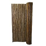 Backyard X-Scapes 22-B6BX X-Scapes Natural Bamboo Garden Screen Rolled Wood Fence Panel, 1 in D x 72 in H x 96 in L, Black