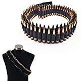 100 Rounds 56' Rifle Pistol Bullet Cartridge Bandolier Ammo Belt Shell Holder Hunting Shooting for .357 7.62x39mm .38 .410 30-30 .270 9mm (1 Piece)