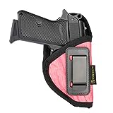 Kosibate S&W Bodyguard 380 Holster, Gun Holster for Women PU Leather Concealed Carry Compatible with S&W Bodyguard, Taurus TCP, Sig P238, Jimenez JA, PPK .380 Holsters (Pink)