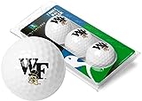 LinksWalker Wake Forest Demon Deacons 3 Golf Ball Gift Pack Regulation Size 2-Piece Golf Balls Team Logo