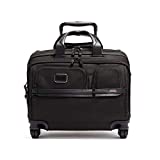 TUMI - Alpha 3 Deluxe 4 Wheeled Laptop Case Briefcase - 17 Inch Computer Bag for Men and Women - Black
