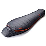 ZOOOBELIVES 10 Degree F Hydrophobic Down Sleeping Bag for Adults - Lightweight and Compact 4-Season Mummy Bag for Backpacking, Camping, Mountaineering and Other Outdoor Activities – Alplive D1500
