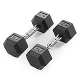 Marcy Rubber Hex dumbbell  - 10 lb, sold as pair