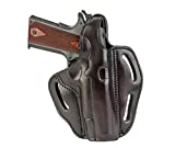 1791 Gunleather 1911 Holster - Thumb Break Leather Holster - Cocked and Locked Carry - Right Hand OWB Holster for Belts - Fit 4' and 5' Barrels (Signature Brown)