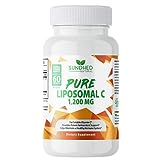 Sundhed Natural Pure Liposomal Vitamin C - 1200mg Immune System & Collagen Health Booster, Anti Inflammatory, Anti Aging Skin Vitamins, Sodium Ascorbate, Sunflower Lecithin (60 Capsules)