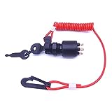Outboard Engine 175974 5005801 765562 0175974 05005801 0765562 Ignition Switch & Key Assembly with Lanyard for OMC Johnson Evinrude 40-200HP Outboard Motor