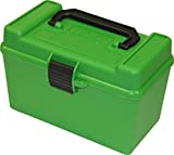 MTM H50-RM Deluxe 50-Round Rifle Ammo Box 220 Swift 22-250 243 308 Win, Green