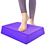 Balance Board, Foam Pad Yoga Mat, Balancing Exercises Mat, Non-Slip Knee Rocker Board Physical Therapy Cushioned Turn Boards for Dancers Women, Anti-Fatigue Fitness Training Pads Purple 12.2X9.4X2.4in