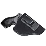 Kosibate IWB Leather Holster, Fits Most J Frame Revolvers - Ruger SP101 LCR / Smith and Wesson Bodyguard / Taurus 50 85 / Charter Arms & Most .38 Special Type Holsters