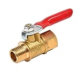 1/4' Ball Valve,Air Compressor Brass Valve,1/4 Inch Male And Female NPT Thread Pipe Fitting