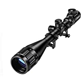 CVLIFE Hunting Rifle Scope 6-24x50 AOE Red and Green Illuminated Gun Scope with Free Mount