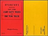 1947 Ford Pickup & Truck Owner's Manual Reprint 1/2 ton-1 ton
