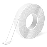 Art3d Double-Sided Tape Heavy Duty (10FT) Mounting Tape, Multipurpose Removable Adhesive Foam Tape, Reusable Transparent Tape for Paste Items, Household