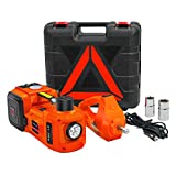 E-HEELP Electric Car Jack Kit 5Ton 12V Hydraulic Car Jack Lift with Electric Impact Wrench for SUV MPV Sedan Truck Change Tires Garage Repair
