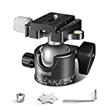 NEEWER Low Profile Camera Tripod Ball Head, 36mm Metal Panorama Ball Head Compatible with Arca 1/4” Quick Release Plate for Tripod Monopod Slider DSLR Camera Camcorder, Load Capacity: 33lb/15kg -GM36