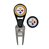 Team Effort Pittsburgh Steelers CVX Ball Mark Repair Tool & 2 Ball Markers