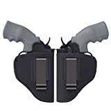 Anjilu 2 Packs Revolver Holster | Right Left IWB OWB Fast Draw | Fits Most J Frame Revolvers/Ruger LCR/Smith & Wesson Body Guard/Taurus/Charter/Most .38 Special Type Guns