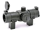 Hammers 1X30 Circle Dot Red Sight with 3/8 Dovetail Ring for Fast Action 22 Rifle Air Gun Plinking, Anodized Matte Black