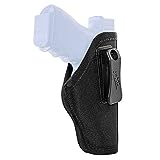 Orpaz Fabric Concealed Carry Holster with Polymer Clip IWB Holster for 9mm .40 .45 Pistols (Full Size, Right)