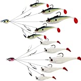 Alabama Boat Trolling Rigs for Bass Crappie Striper, 5 Aarms A-Rig Fishing Lures, Umbrella Rig Kit with Weedless Jig for Fresh and Salt Water