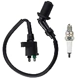 AloneGoer GY6 High Performance Racing Ignition Coil A7TC Spark Plug Compatible with Chinese 50cc - 80cc 90cc 110cc 125cc 150cc GY6 139QMB 152QMI 157QMJ Moped Scooter ATV Go Kart Pit Dirt Bike