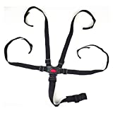 5 Point Harness Seat Belt Safety Harness Full Protection 5 Point Security Harness Seatbelt for High Chair and Pushchair Black