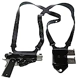 Galco Miami Classic II Shoulder System for 1911 5-Inch Colt, Kimber, para, Springfield (Black, Right-Hand)