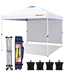 Pop Up Canopy Tent 10’ X 10’, ENGiNDOT Easy Set-Up Outdoor Canopy, Instant Canopy with Sidewall, Water Resistance Camping Canopy for Party/Exhibition/Picnic