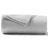 DANGTOP Cooling Blankets, 100% Bamboo Blanket for All-Season, Cooling Blankets Absorbs Body Heat to Keep Cool on Warm Night, Ultra-Cool Lightweight Blanket for Bed (79x91 inches, Grey)