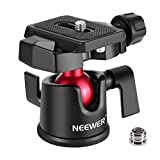 NEEWER Camera Tripod Head Ball Head 360° Rotating Panoramic with 1/4' Arca Type Quick Plate and Bubble Level for DSLR Camera Camcorder Tripod Monopod, Max Load: 11lb/5kg