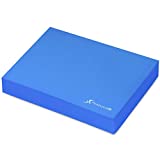 ProsourceFit Exercise Balance Pad, Non-Slip Cushioned Foam Mat & Knee Pad for Fitness and Stability Training, Yoga, Physical Therapy 15.5' x 13”, Blue