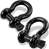 Robbor Shackles 3/4'(2 Pack) D-Ring Shackle Rugged 28.5 Ton (57,000 Lbs) Maximum Break Strength Heavy Duty Tow Shackles Perfect Shackle work with Tow Strap, Winch, Off-Road Jeep Truck Vehicle Recovery