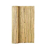 Mininfa Natural Rolled Bamboo Fence, Eco-Friendly Bamboo Fencing, 0.7 in D x 4 feet High x 6 feet Long, Bamboo Screen for Garden, Privacy