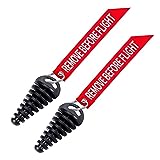 MELIFE 0.6'-1.5' Muffler Exhaust Wash Plug, Motorcycle Dirt Bike 2 Stroke with Streamer Rubber Exhaust Silencer (2 Pack)
