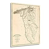 Historix Vintage 1825 Map of Greenville District South Carolina Poster - 18 x 24 Inch Greenville County Vintage Map Wall Art - Property Ownership and County Map of Greenville SC District (2 Sizes)
