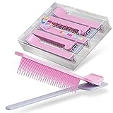 ColorBow Teasing Clip Comb (5 Pack) Hair Coloring Styling Tools for Highlights Balayage Ombré Trimming Cutting Flat Iron Guide - Hair Straightener Comb - Flat Iron Comb - Straightening Comb