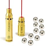 Bayattoo Bore Sight 223REM and 9mm Laser Sight Red Dot Boresighter with 10pcs Batteries (5.56MM+9MM)