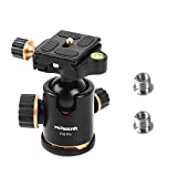 Pergear TH3 Pro DSLR Camera Tripod Ball Head, 8KG/17.6lbs Loading Capacity, 360 Degree Swivel, Metal Build Quality, Fine Tuning Damping, U-Shaped Groove Design for Easy Switching Into Vertical Mode