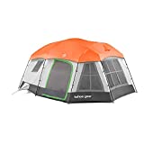Tahoe Gear Ozark TGT-OZARK-16-C Large 16 Person 3 Season Family Camping Cabin Tent, Beige