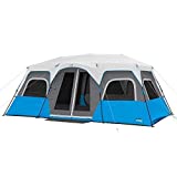 CORE Large Family Pop Up Tents for Camping with Battery Powered Lights | 2-3 Room Cabin Instant Tent | 6 Person / 9 Person / 10 Person / 12 Person Tents for Camping (12 Person)