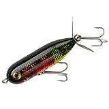 Heddon Torpedo Prop-Bait Topwater Fishing Lure with Spinner Action, Black Shore Minnow, Baby Torpedo (3/8 oz)