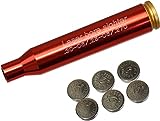 MAYMOC .30-06/25-06/270 Bore Sight Laser Red Dot Cartridge Laser bore Sighter with 2 Sets of Batteries