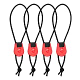 SAMSFX Fishing Quick Rod Ties Leash for Pole Holders Organizer Bunngee Cord Straps (20cm / 7.8in, Red)