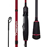 Piscifun Flame Spinning Rod - IM6 Carbon Blank Spinning Fishing Rod Freshwater, Durable Sensitive 2 Pieces Spinning Rod, Bass Trout Spinning Rods with Double Hook Keeper, 6' Light Power MF Action