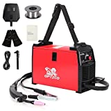 OPTICO MIG 135E Welder Machine, 110/120V IGBT Welding Machine, Gasless Flux Cored Welder, Automatic Wire Feed Welder with 40-100A for Beginner, DIY Home Portable Welding Machine Kit with Mask
