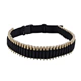 PROTOW 50 Rounds Rifle Bullet Cartridge Bandolier Shotgun Ammo Belt Shell Holder Hunting Sporting Shooting for 308 Cal. 30-30 30-06