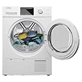 KoolMore FLD-5CWHP 24' Electric Ventless Heat Pump Dryer, 4.4 Cu. Ft, for Small Home or Apartment, Stackable Unit, Wrinkle Prevention with Sensor Technology, 16 Drying Cycles [240V], Medium, White