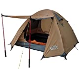 Camppal 2-3 Persons Four Seasons Freestanding Backpacking Tent with Wind/Rain/Storm/Snow/Waterproof, Double Layers, Double Doors, Front Vestibule, Roomy Space Fits for Outdoor Camping & Backping